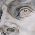 David Eyes, drawing graphite, chalk and gouache 2020 Maud Masselink. Available