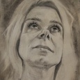 Self portrait Maud Masselink  graphite on hand-toned paper november 2020