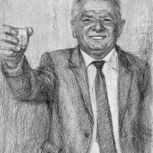 Commission drawing Tekening in opdracht Houtskool op papier